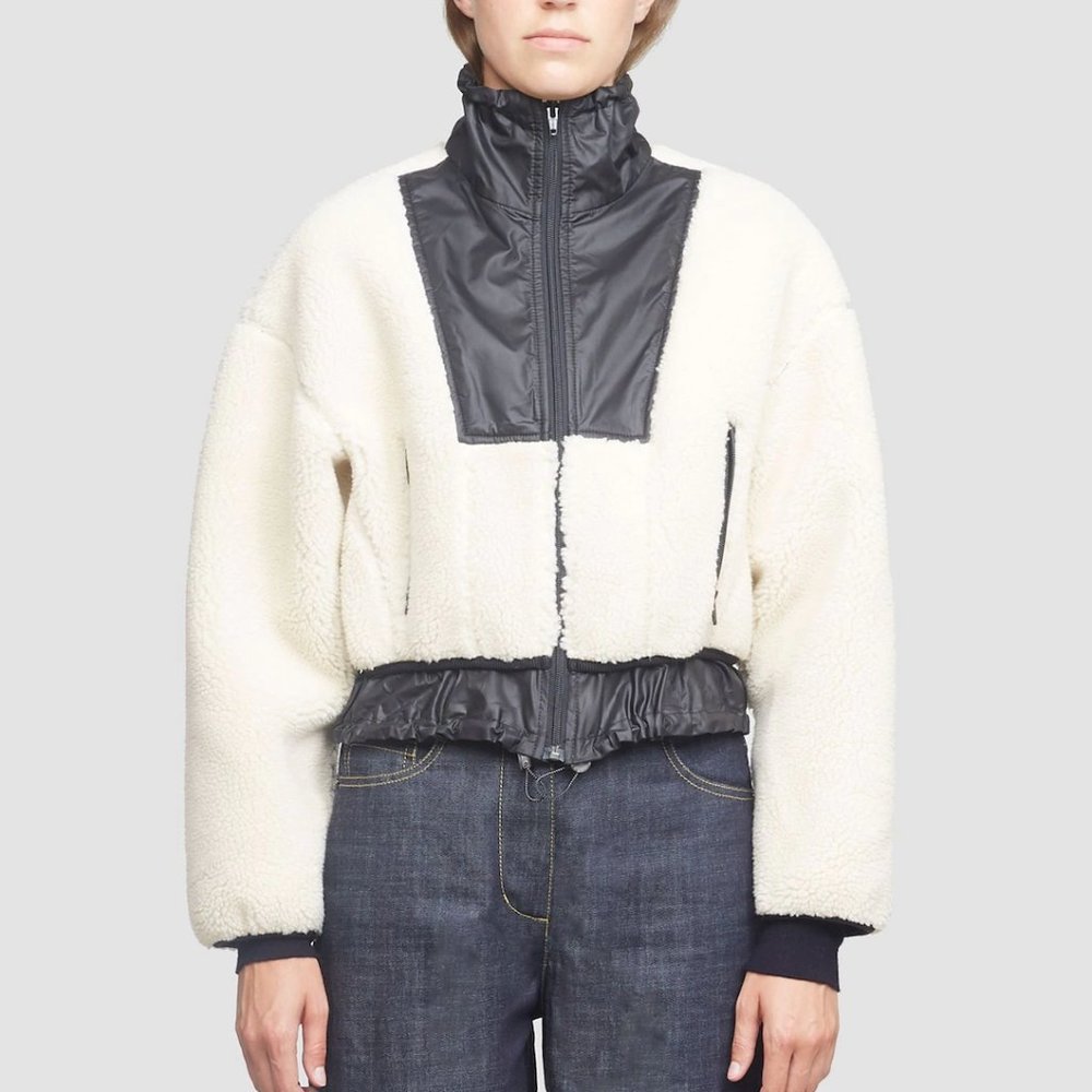 3.1 Philip Lim Sherpa Bonded Cropped Jacket